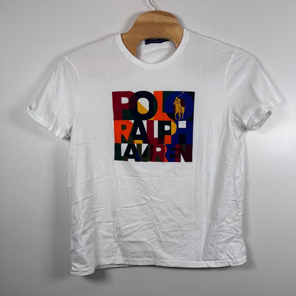 Polo Ralph Lauren Men's XL White‎ Graphic T Shirt Big Pony Logo Crew Neck - Picture 4 of 7